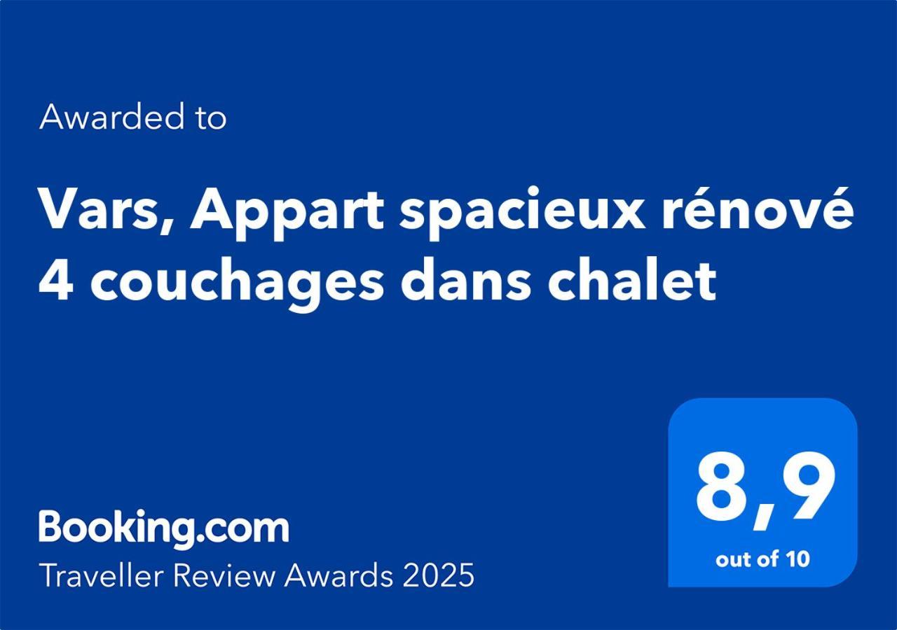Vars, Appart Spacieux Renove 4 Couchages Dans Chalet Vars  Buitenkant foto